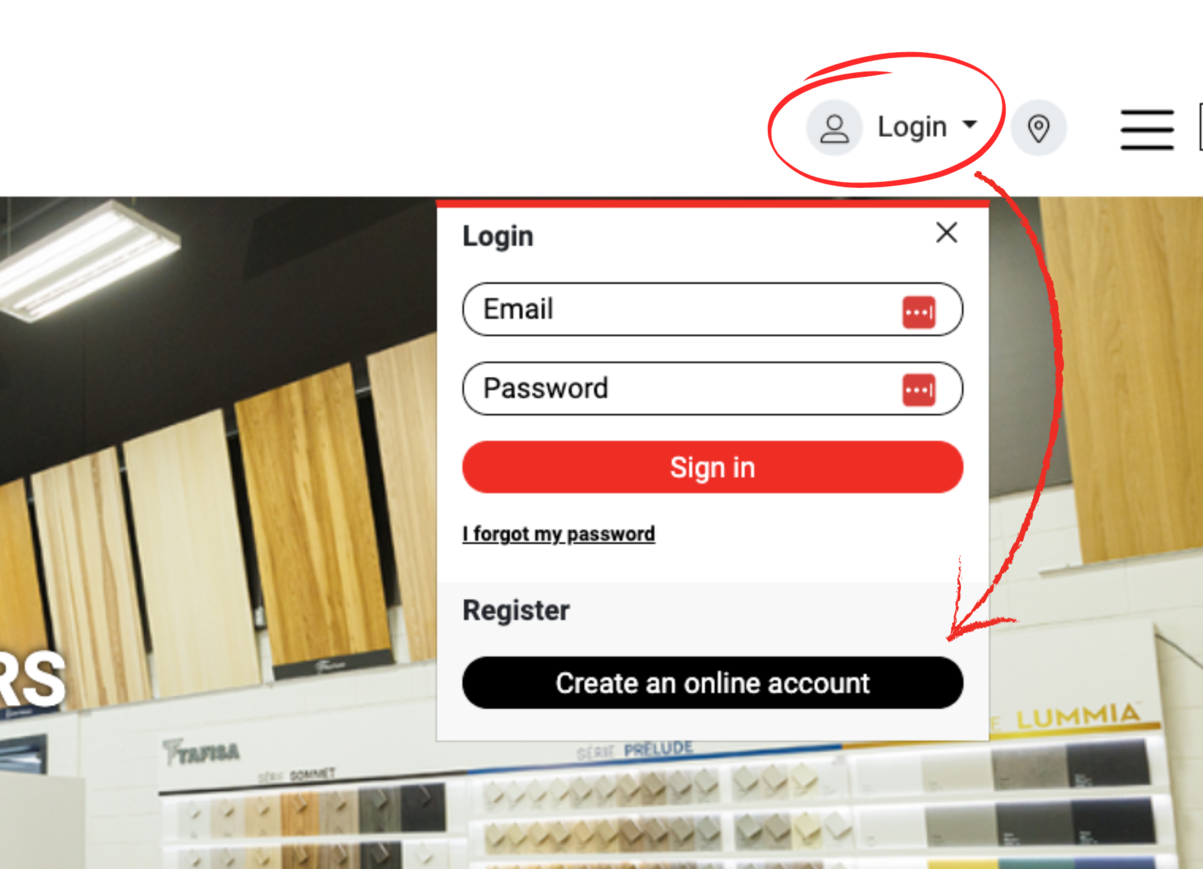 How to create an online account: