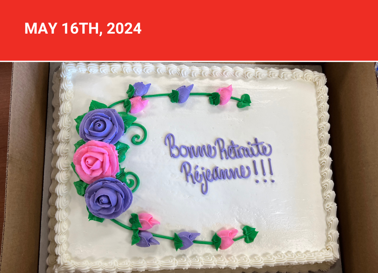 Time of retirement for Réjeanne!