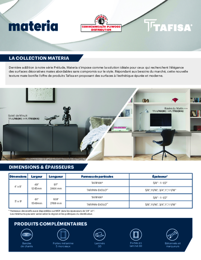 Feuillet collection Materia _ Tafisa - 2025-06