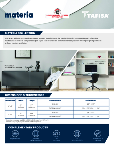 One pager Materia collection _ Tafisa - 2025-06