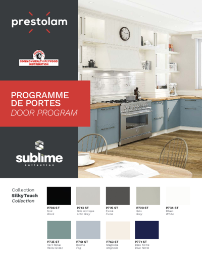 2026-03 _ programme de portes - Essenziale _ Door programm _ Prestolam