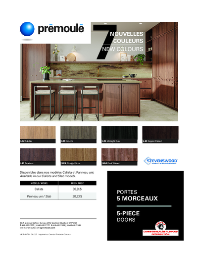 2026-06 _Premoule _ Feuillet Stevenswood 5 morceaux _ 5 pieces