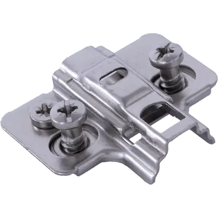 Mounting plates, Cross, Adjustable with Euro screws, 0mm. 450165.
