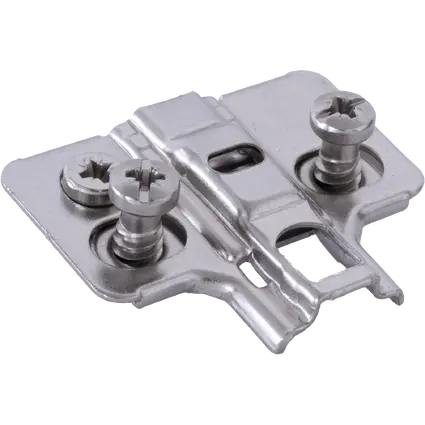 Mounting plates, Cross, Adjustable with Euro screws, 2mm. 450167.