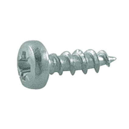 Screw Pan Head, PZ Bit, Steel Zinc Plated finish,
