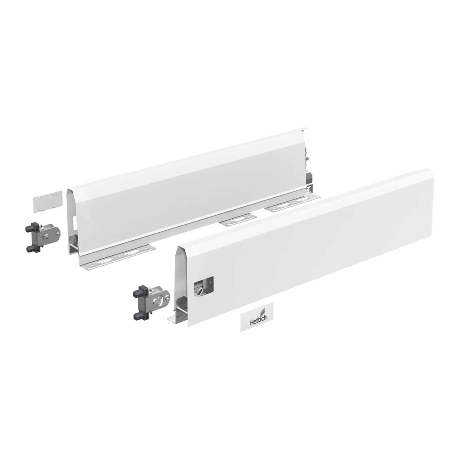 ArciTech, Kit Drawer Side Profile, System Height 94mm, Lenght 650mm, White finish. 462856.