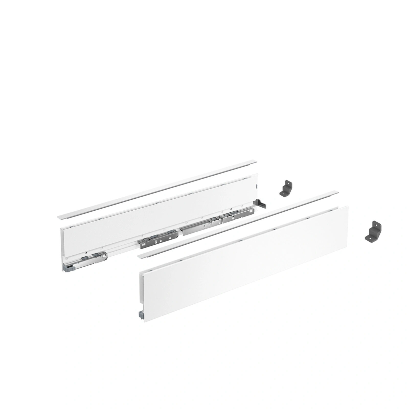 AvanTech YOU, Kit drawer side profile without front attachment (Ordered serarately), System Height 101mm, Lenght 350mm, White finish. 465550.
