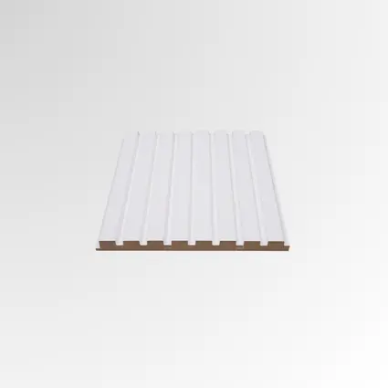Sublime Wall profile, 734 White, Supermat finish, model  modèle 3771-A, 18mm x 35mm x 2800mm, per Unit. 814567.