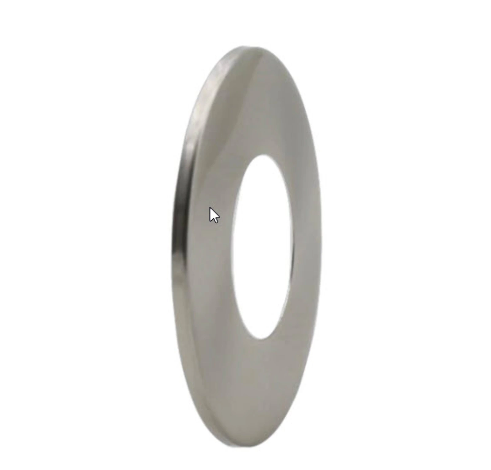 Finish magnetic ring for TT-PUCK-2.2W,  Brushed nickel finish. 830907.