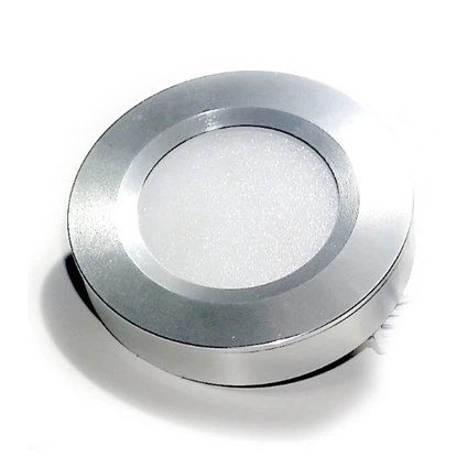 Puck for kitchen cabinets, 12vDC, dimmable, 3W, Chrome finish, lighting type: CCT - 30K/40K. 830697.