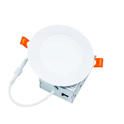 Slim recessed, dimmable, 120vAC, IP65, 4", 9W, White finish