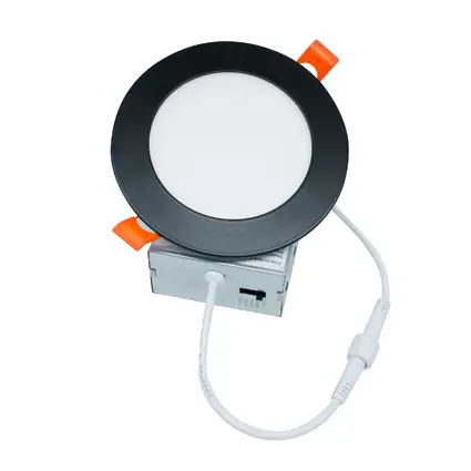 Slim recessed, dimmable, 120vAC, IP65, 4", 9W, Black finish