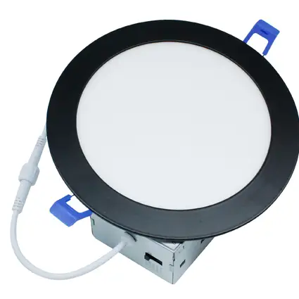 Slim recessed, dimmable, 120vAC, IP65, 6", 12W, Black finish