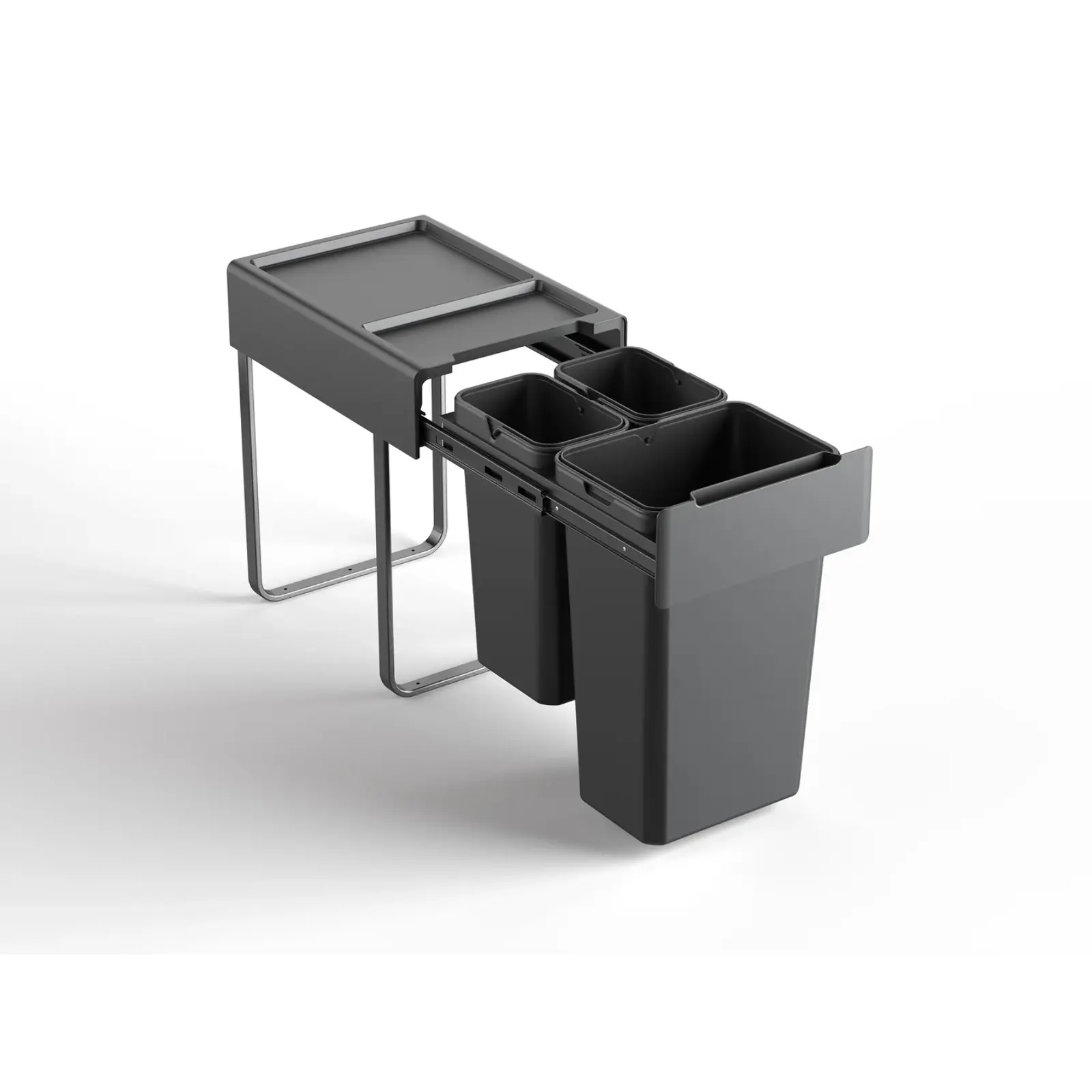 M-series sorting system, Kit ProBin 3-bins, bottom mount with soft-close system, 2x10L + 1x26L. 871057.