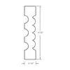 Baseboard, White Oak, Algonquin (BO643), 5-1/4" x 11/16". 815548.