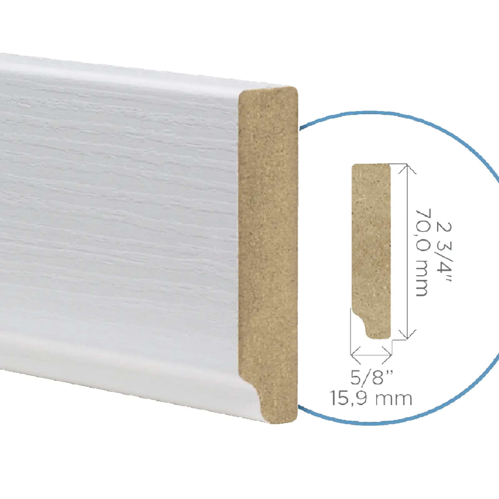 Light Valance, White, Olon® (4022), Matte finish, 9'. 811447.