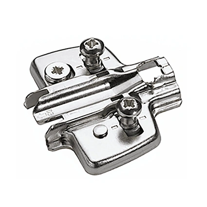 Mounting plates Cross with Direct height adjustment, with Euro screws, 0mm