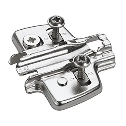 Mounting Plates Cross, Adjustable with Chipboard Screws, 1.5mm