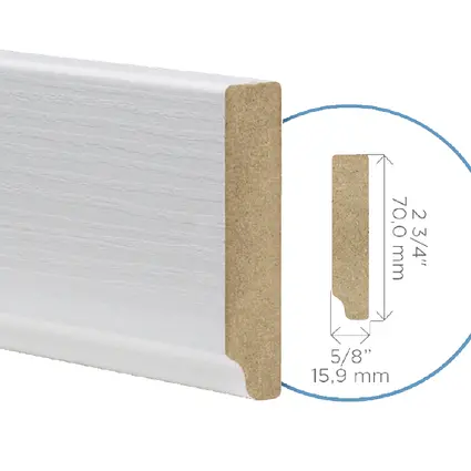 Light Valance, White, Olon® (4022), Rio® (RI) finish, 9'. 812641.