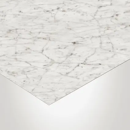 Formica Laminate, 6696 Carrara Bianco, 46 (Etching) finish, Grade 20 (Thickness 0.027", VGP), 60" x 144"