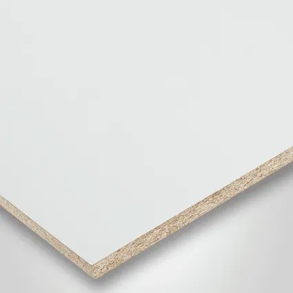 Tafisa® panel, L175 White, UR-Urbania finish 2Sides, Prelude® collection, with Particle core (PC), 5/8" x 49" x 97"