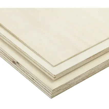 Poplar Plywood, MDF 2Sides,  5/8" x 48-1/2" x 96-1/2". 561169.