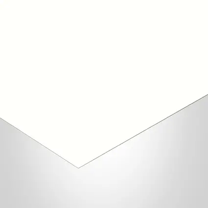 Formica Laminate, M3091 Crystal White, 90 (Gloss) finish, Grade M8 (Thickness 0.038", Magnetic Markerboard), 48" x 96"