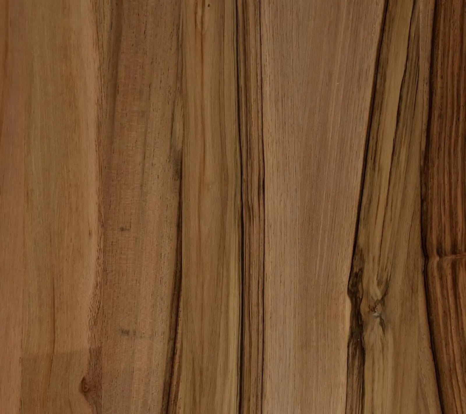 Walnut plywood Flat cut (FS) Walnut, Front A / Back P290 Melamine, Book Match BM Assembled,  with Particle core (PC), 5/8" x 49" x 97". 055001.