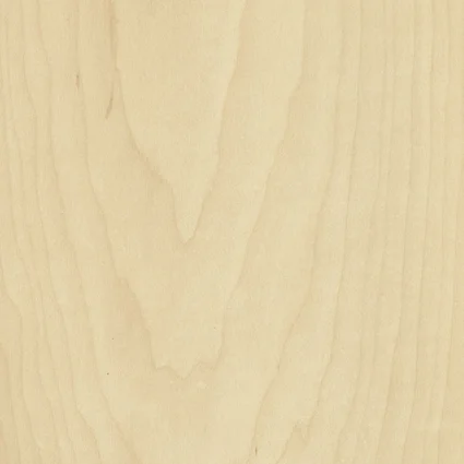Plywood Rotary cut (RC) Maple, Front Prestige / Back P290 Melamine, Slip Match SM Assembled,  with Particle core (PC), 5/8" x 48-1/2" x 96-1/2". 033845.