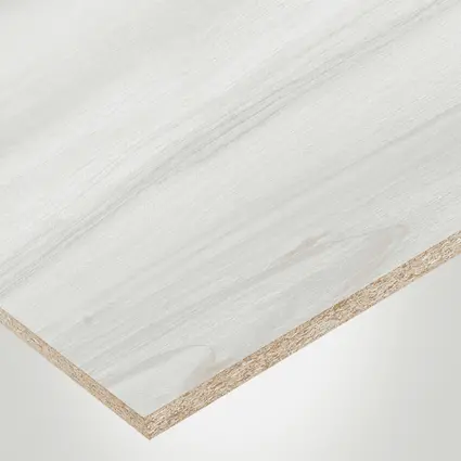 Uniboard® panel, K62 Feather White, NO-Nobella finish 2Sides, with Particle core (PC), 5/8" x 49" x 97"