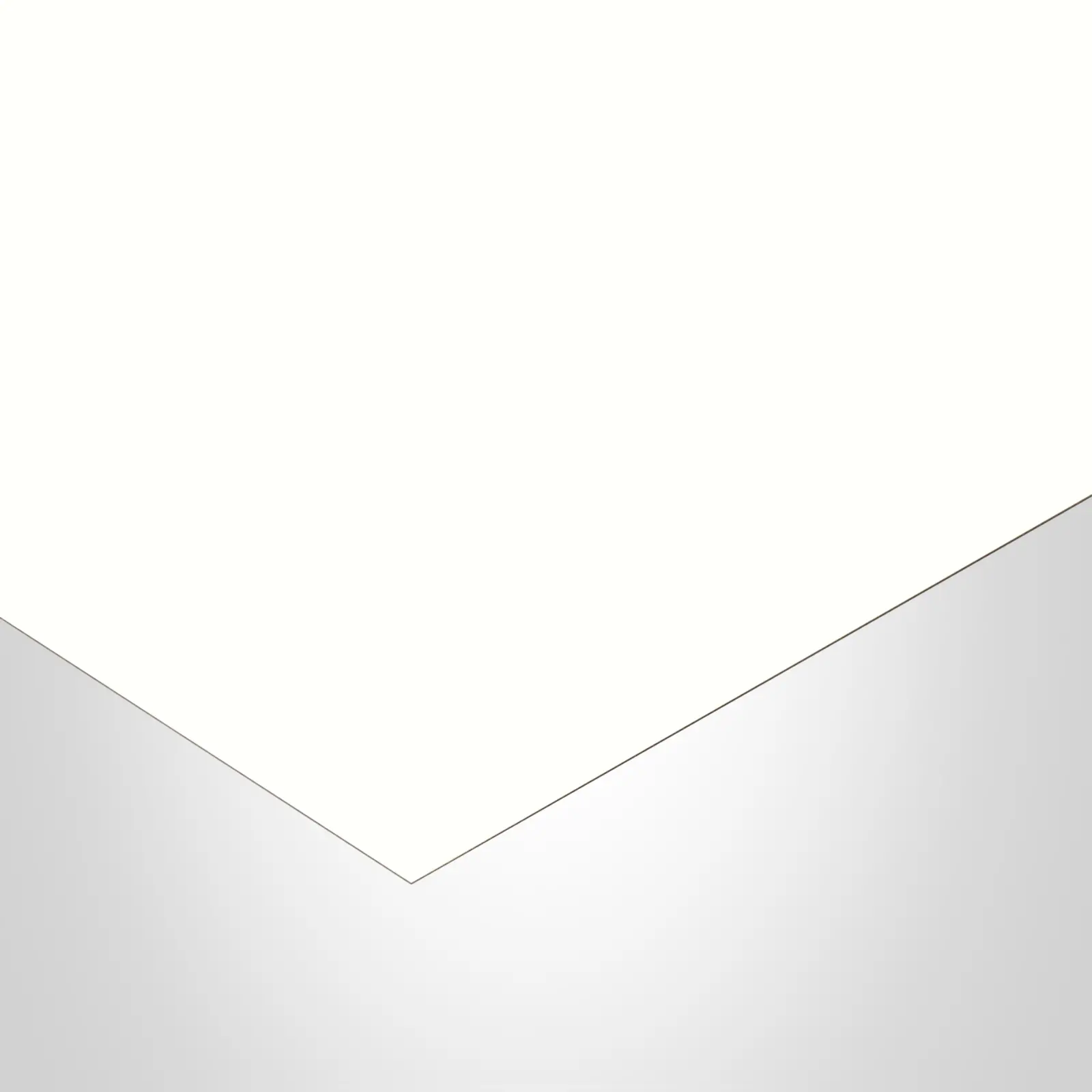 EGGER Laminate, W1100 Alpine White, PerfectSense® - PG-Premium Gloss finish, 1/32" x 51.5" x 110.25". 751318.