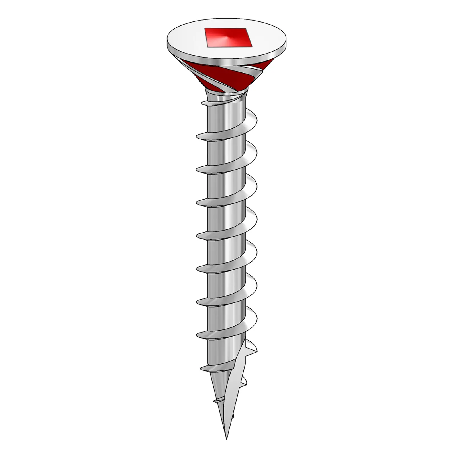screw Robertson ,Flat Head with Rubs, T17 Tip #2R Bit, Zinc finish #8 x 1-1/2", 5000 unit per pack. 222137.