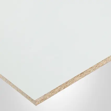 Tafisa® panel, M175 White, BV-BRAVA® finish 2Sides, Sommet® collection, with Particle core (PC), 5/8" x 49" x 97"