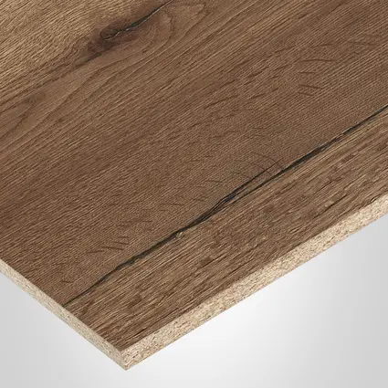 Panneau EGGER, Eurodekor H1181 Chêne Halifax Tabac, collection Décorative, fini ST37 (Feelwood Rift) 2Côtés, avec centre de Particule (PC), 5/8" x 61" x 109"