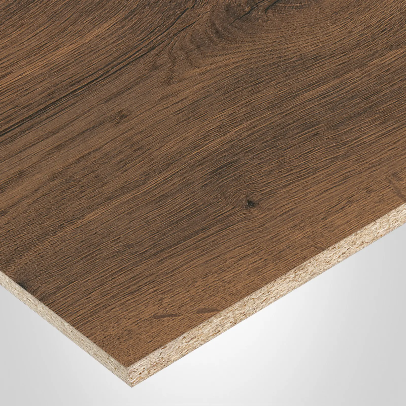 EGGER panel, H3180 Brown Halifax Oak, ST37-Feelwood Rift finish 2Sides, Decorative collection, with Particle core (PC), 5/8" x 61" x 109". 780193.