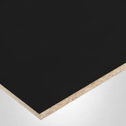 Tafisa® panel, PM203 Black, PM-Perfect Matt / CR-Crystalite finish, LUMMIA® collection, with Particle core (PC), 5/8" x 61" x 109"