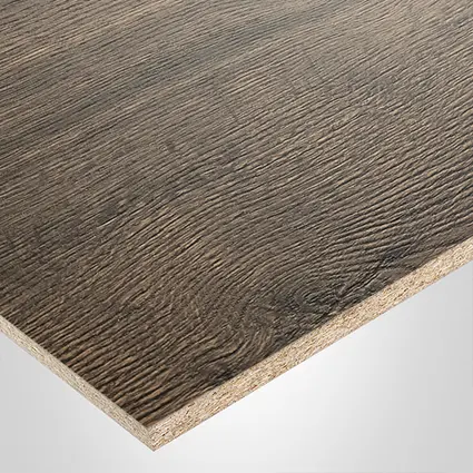 EGGER Panel, PerfectSense® Feelwood H3180 Brown Halifax Oak, TM37(Feelwood Rift Matt) / ST37(Feelwood Rift) finish, PerfectSense® collection, with Particle core (PC), 16mm x 40-1/2" x 110-1/4". 791018.