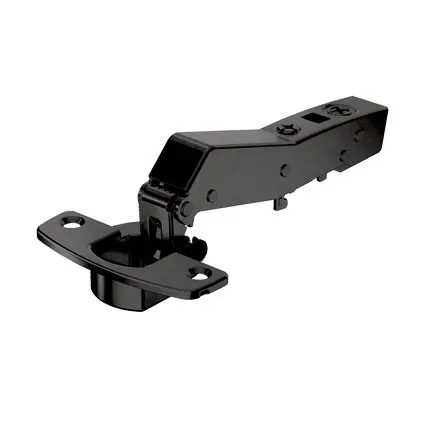 Hinge Sensys 8639i W45 Black, with integrated silent system, with integrated silent system, Full overlay, with press-in, TB45 cup, with 95° opening angle