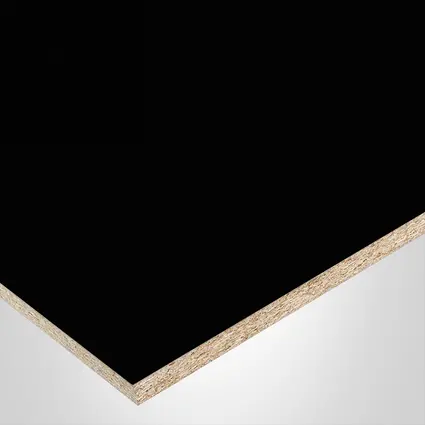 Tafisa® panel, HG203 Black, HG-High Gloss / CR-Crystalite finish, LUMMIA® collection, with MDF core, 5/8" x 61" x 109"