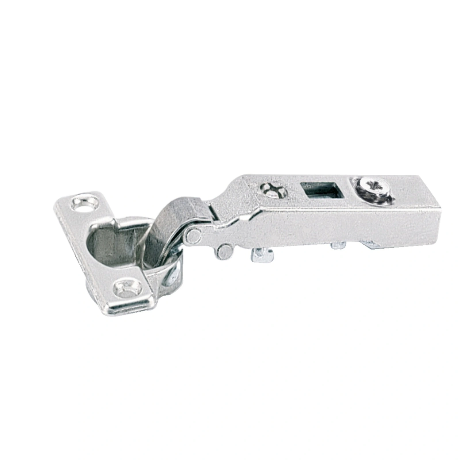 Hinge Intermat 9924, with self closing feature, without integrated silent system, Full overlay, with screw-on, TH42 cup, with 95° opening angle. 465022.