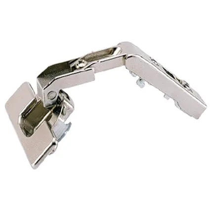 Hinge Model Intermat 9930, Lazy (Corner Unit with Folding Door) Full Overlay with Press-In TH43 Cup, with 50°/65° Opening Angle