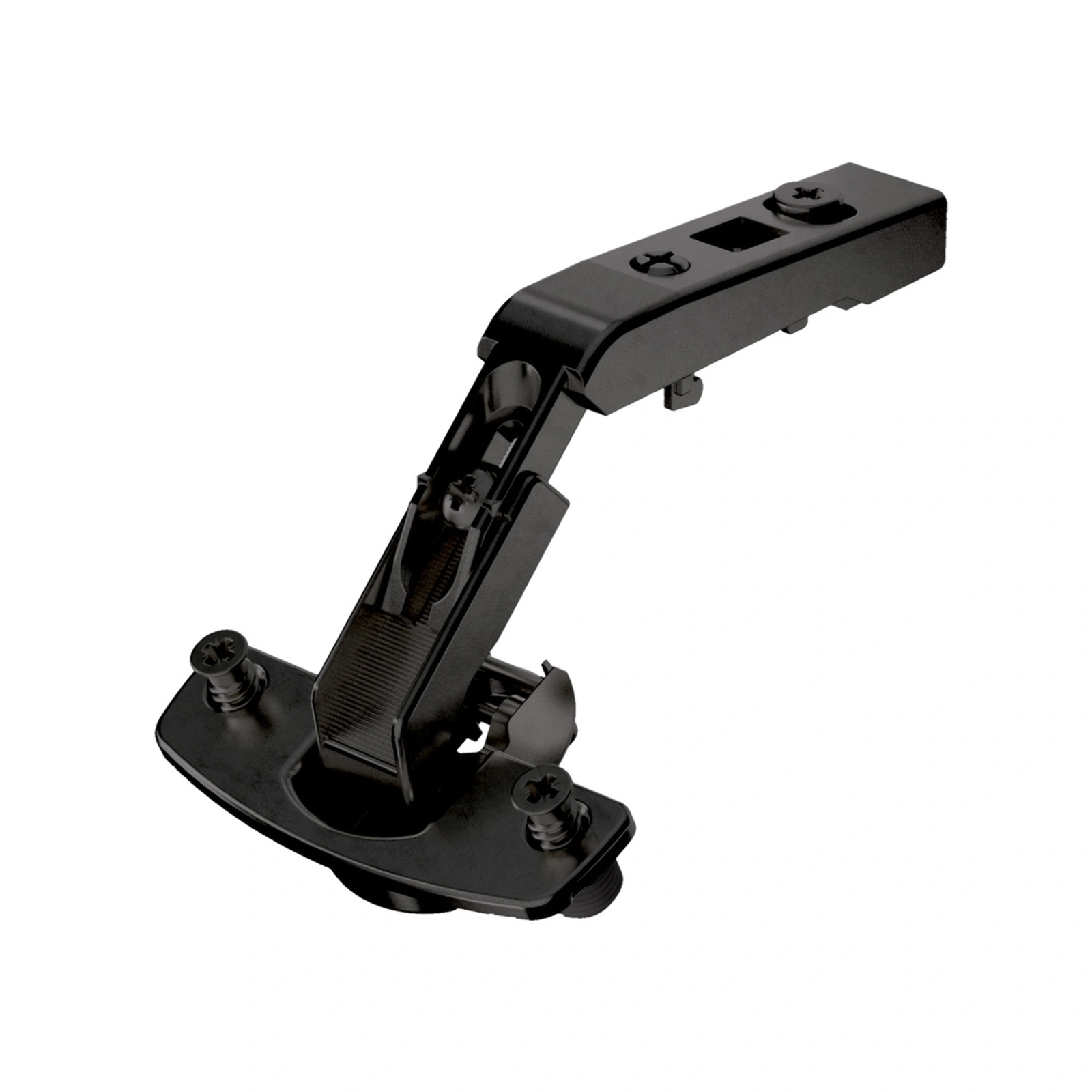 Hinge Intermat 9930 Black, without integrated silent system, Full overlay, with press-in, TB45 cup, with 50°/65° opening angle. 465369.