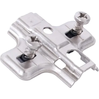 Mounting plates, Cross, with expanding dowels, 2mm. 450163.