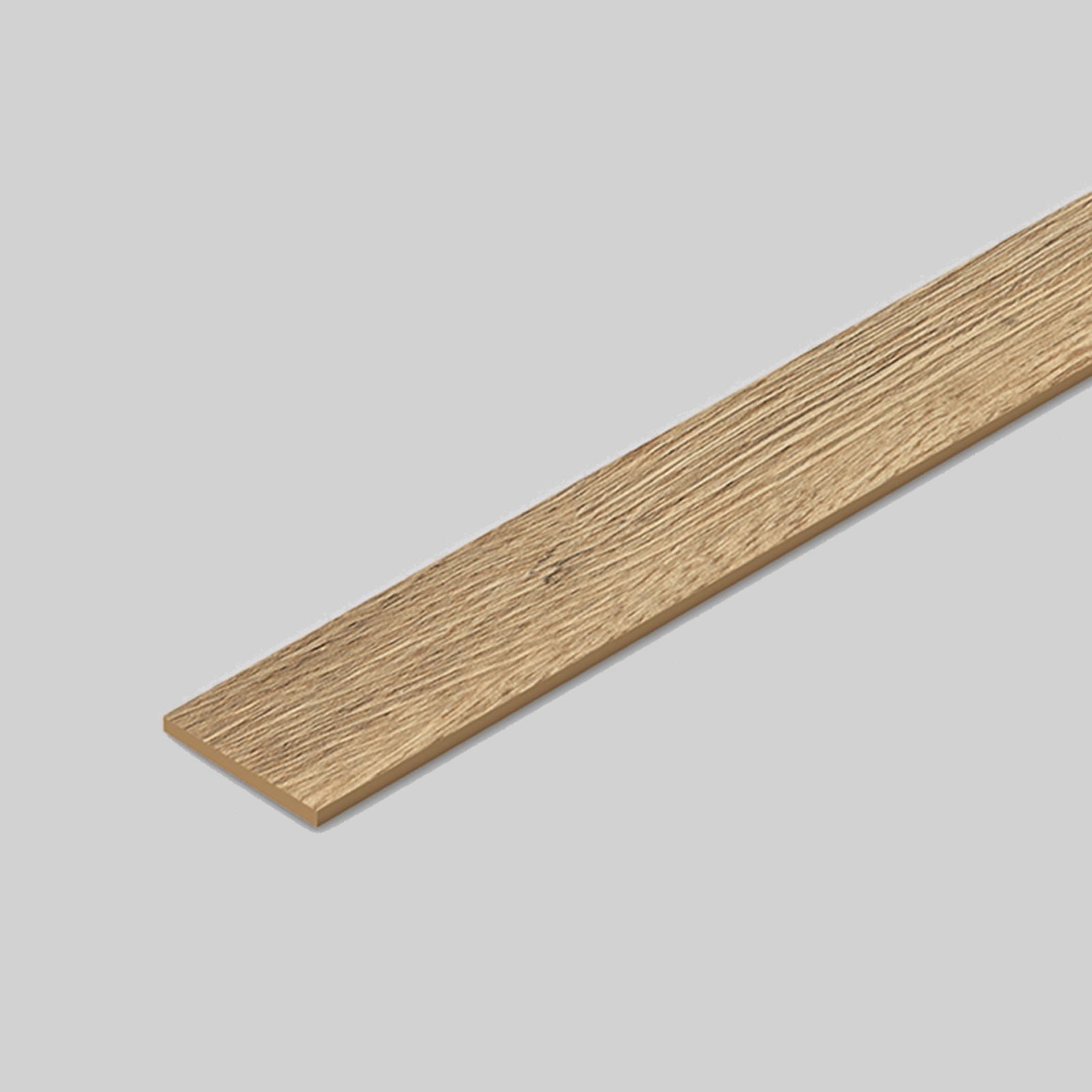 PVC Edge Banding, EGGER, H1180 Halifax Natural Oak, ST37-Feelwood Rift finish, 1mm x 1mm x 24mm x 300'. 808308.