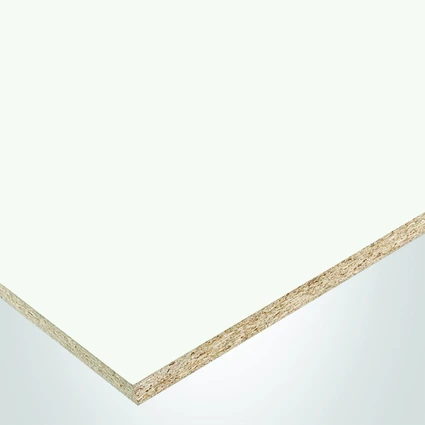 Tafisa® panel, L175 White, MA-Materia finish 2Sides, Prelude® collection, with Particle core (PC), 5/8" x 49" x 97"