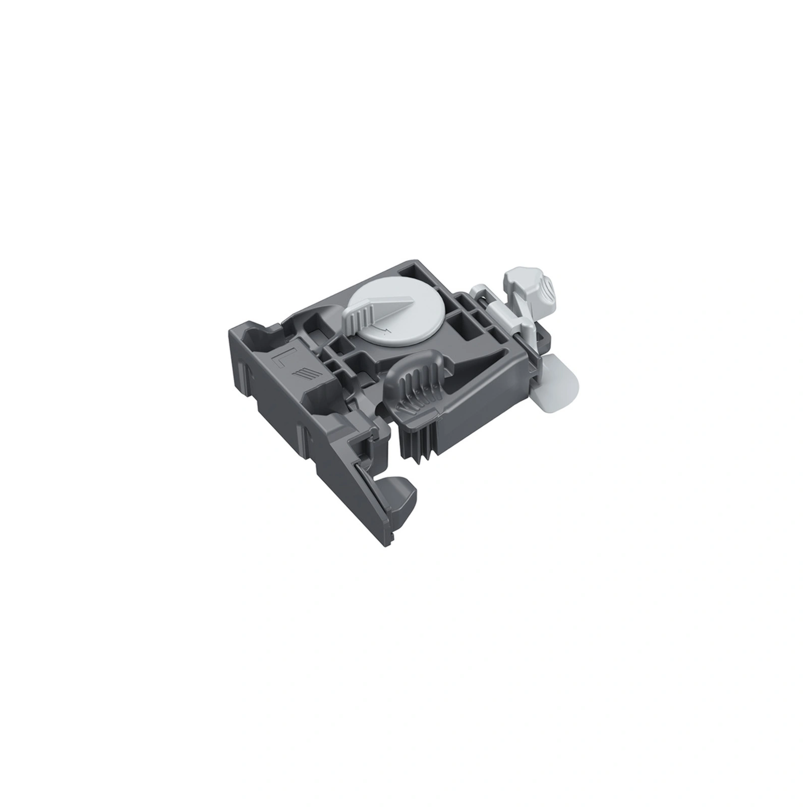 Accessories Slides, left catch for Quadro runnerV6/5D and Quadro runner 25 2D for wooden drawers. 465668.