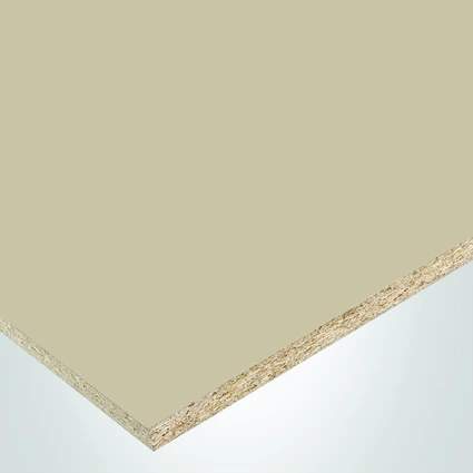 Tafisa® panel, PM781 Cream Puff, PM-Perfect Matt / CR-Crystalite finish, LUMMIA® collection, with Particle core (PC), 3/4" x 61" x 109"
