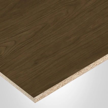 STEVENSWOOD® Panel, W43 Roan Walnut, ME37-Meredosia finish 2Sides, Walnut (EIR) collection, with Particle core (PC), 5/8" x 61" x 109"