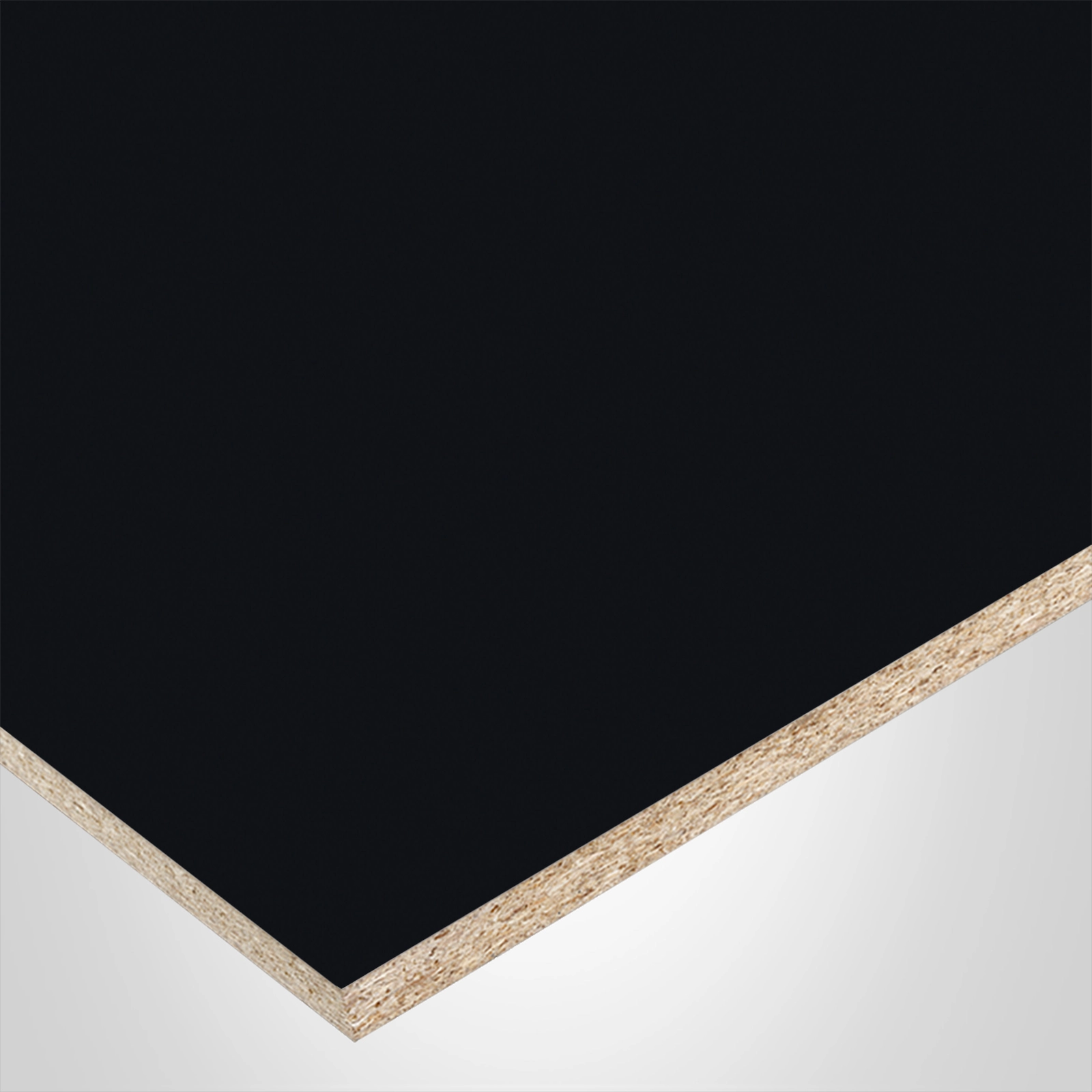EGGER panel, U999 Black, ST19-Deepskin Excellent finish 2Sides, Decorative collection, with Particle core (PC), 3/4" x 61" x 109". 780027.